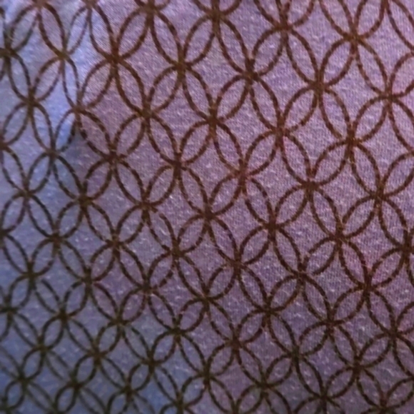 Daisy Fuentes Blue with Black Print Design Elasticized Cap Sleeves Women size 3X - Picture 4 of 9